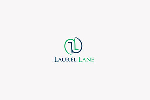 Laurel Lane LL Text Logo Design