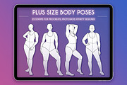 10 Realistic Plus Size Female Body, a Brush Add-On by SmuffizStudio (Thumbnail 1 of 3)