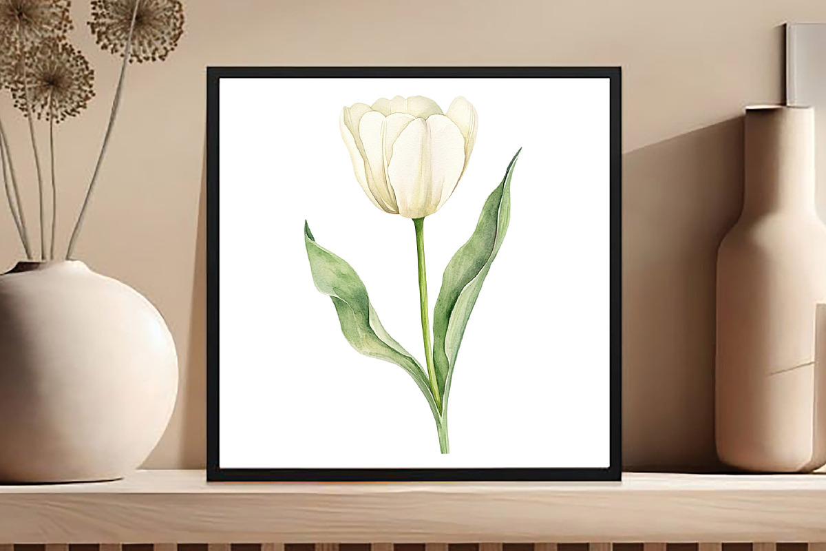 Sage Green and Ivory Flowers Clipart, an Illustration by DreamCafeArt (Photo 8 of 8)