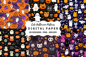 Cute Halloween Patterns Backgrounds