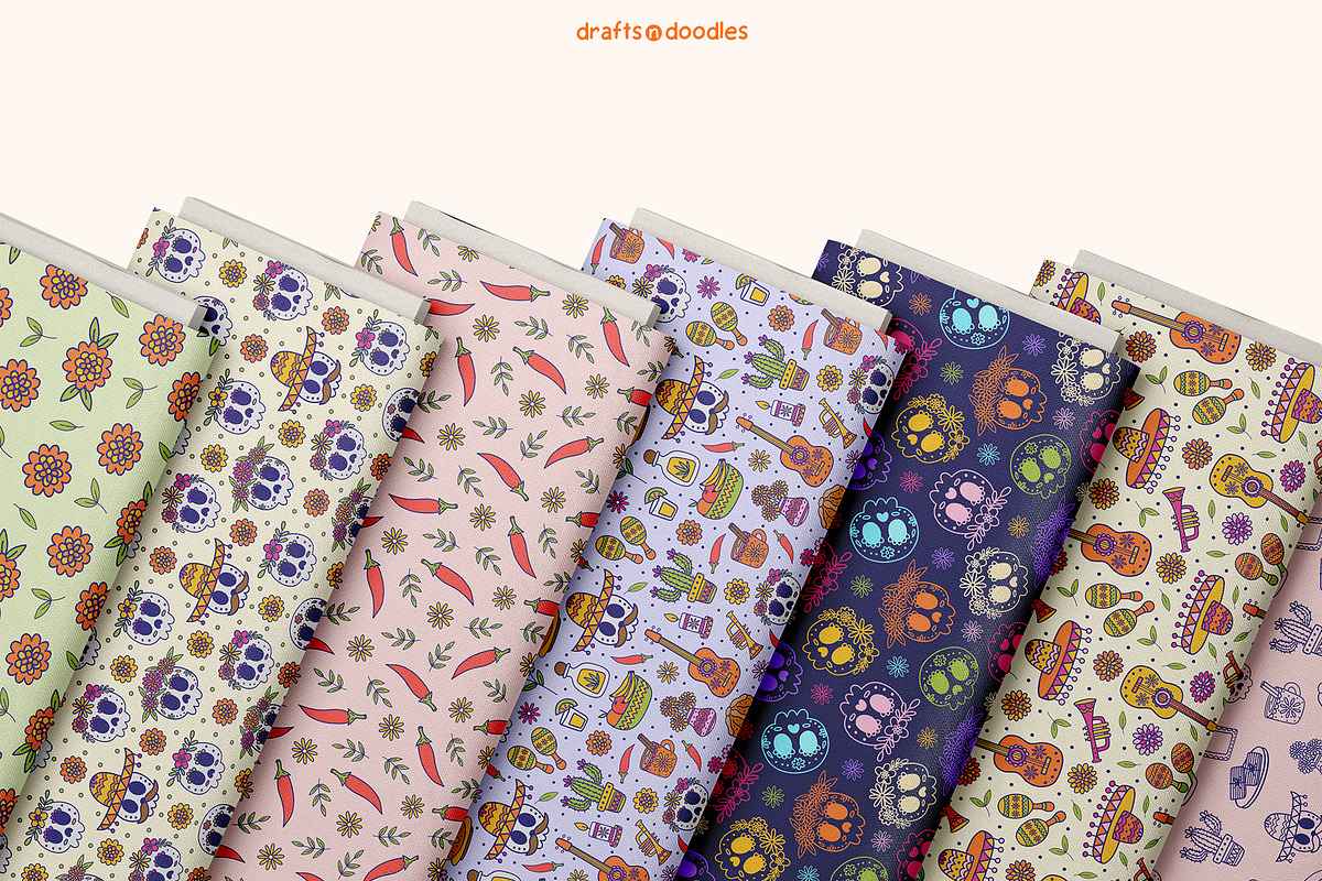 Day of the Dead Clipart and Patterns, an Object Illustration by Drafts n Doodles (Photo 10 of 14)