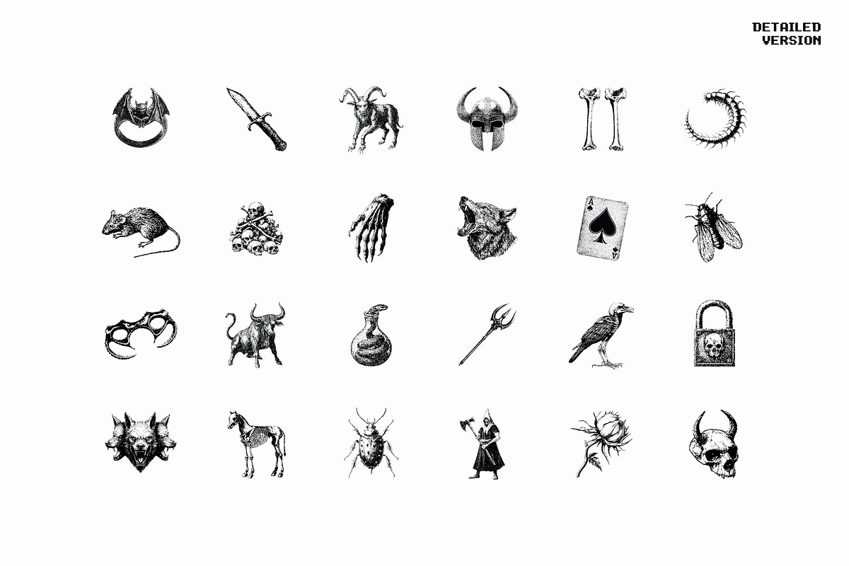 Dark Aesthetic Dithering Bundle, an Object Graphic by pixelbuddha.net (Photo 11 of 22)