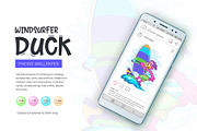 Cartoon Duck Windsurfer. Tshirt, PNG, an Animal Illustration by KENO Mascots (Thumbnail 5 of 7)