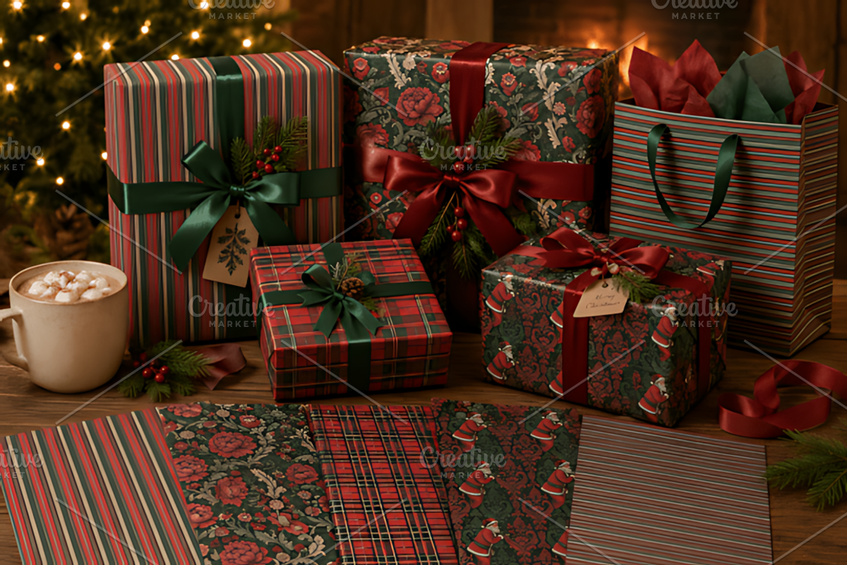 Seamless Christmas Patterns 2, a Background Graphic by Coco Bloom (Photo 4 of 4)