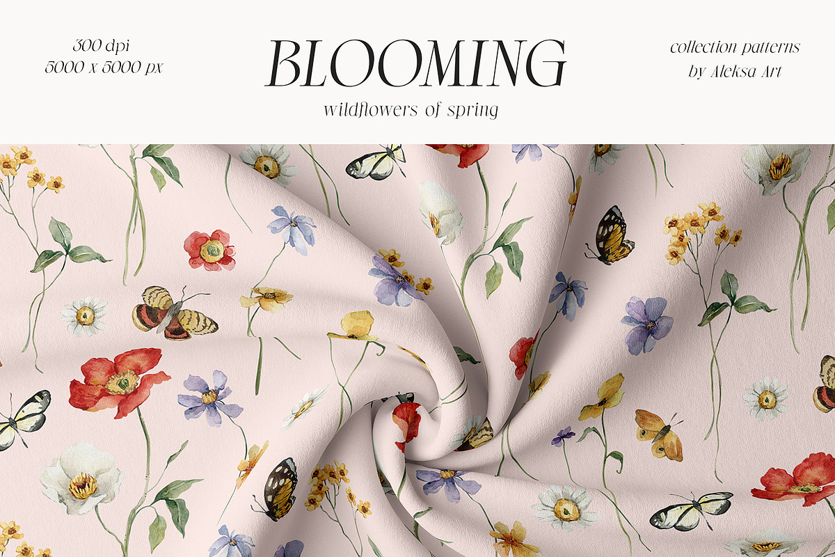 BLOOMING wildflowers of spring, a Seasonal Illustration by AleksaArt (Photo 8 of 13)