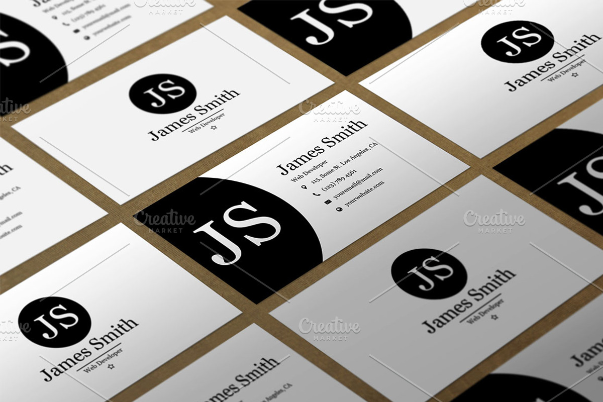 Black & White Minimal Business Card2, a Business Card Template by PSD Storm (Photo 4 of 5)