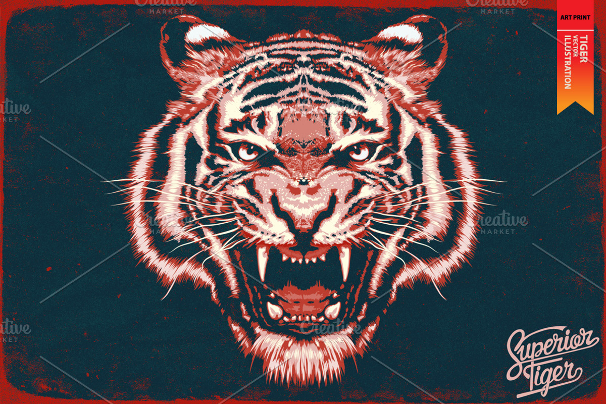 FIGHTER II - Vector illustration, an Animal Illustration by Artistic & Unique (Photo 1 of 12)