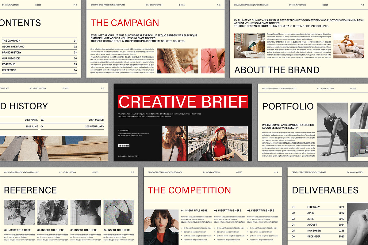Creative Brief Presentation Template, a Presentation Template by E-Type (Photo 1 of 4)