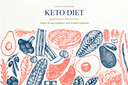 Keto Diet Vector Collection, a Food Illustration by Lubov Illustrations Shop (Thumbnail 1 of 8)