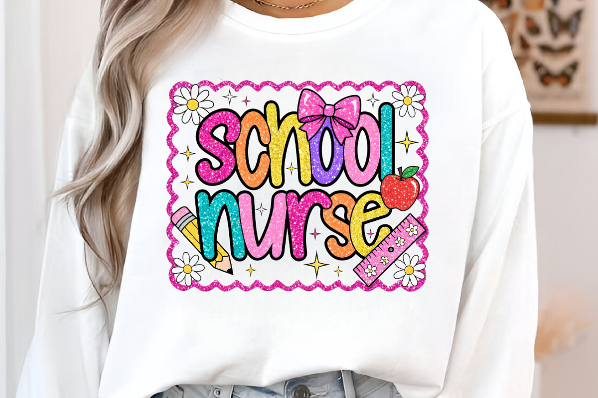 School Nurse Bow PNG Sublimation, an Illustration by Libby Wishes (Photo 3 of 4)