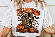 Halloween Dead Tired Skeleton Coffin, a Seasonal Illustration by Canvas Craft (Thumbnail 3 of 6)