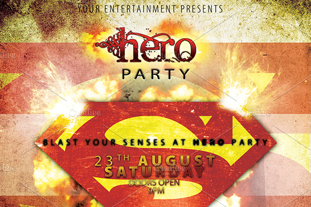 My Hero Party, a Flyer Template by zheksha (Photo 2 of 5)