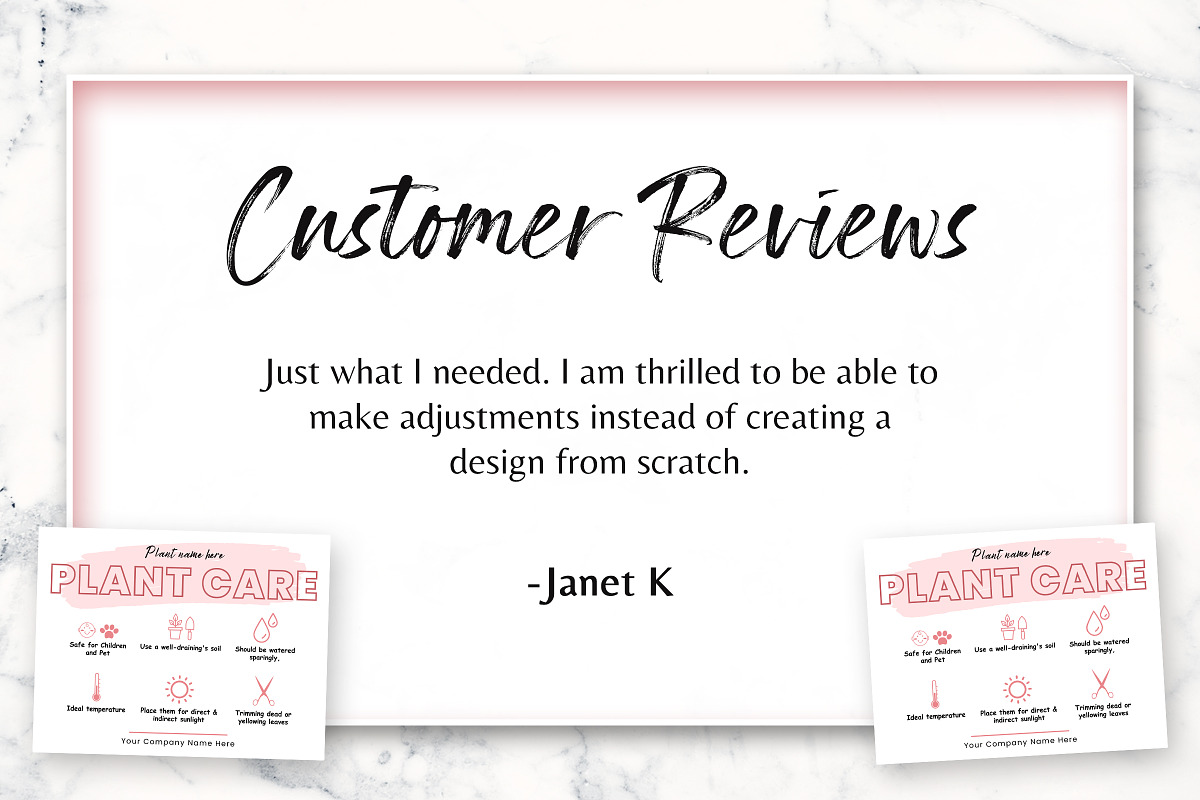 Plant Care Card Template, a Design Template by Snapybiz (Photo 7 of 9)