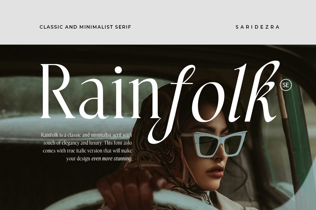 Rainfolk - Classic Minimalist Serif, a Serif Font by Sarid Ezra (Photo 10 of 10)