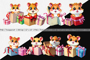 Hamster Clipart Gift, a Graphic by Artnoy (Thumbnail 2 of 5)