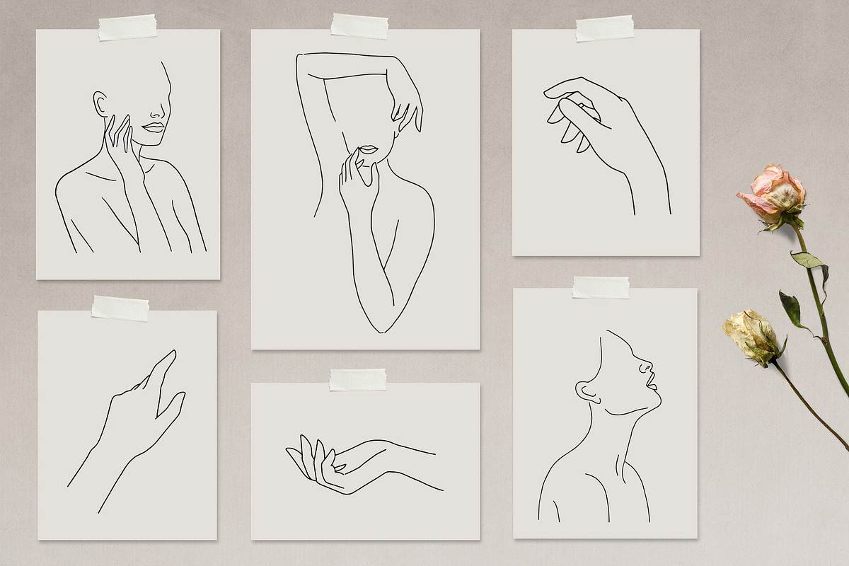 Woman Line Art Collection, a Person Illustration by mejorana (Photo 9 of 10)