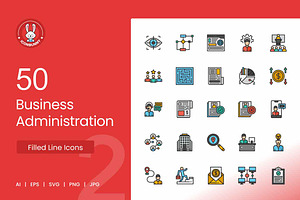 Business Administration Filled Line, an Icon by IconBunny