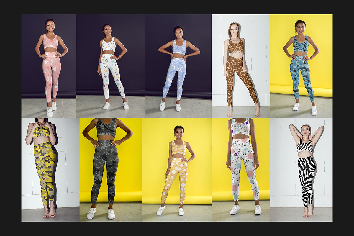 100 Leggings Mock-Up Set, a Bottom Mockup by Freeman Studio (Photo 14 of 24)