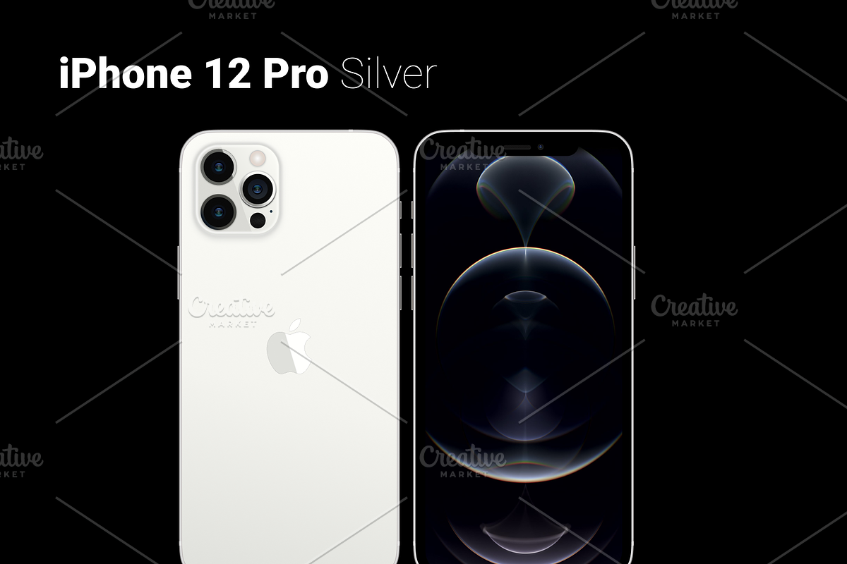 Mockups of the iPhone 12 Pro, an iPhone Mockup by AM Design (Photo 7 of 8)