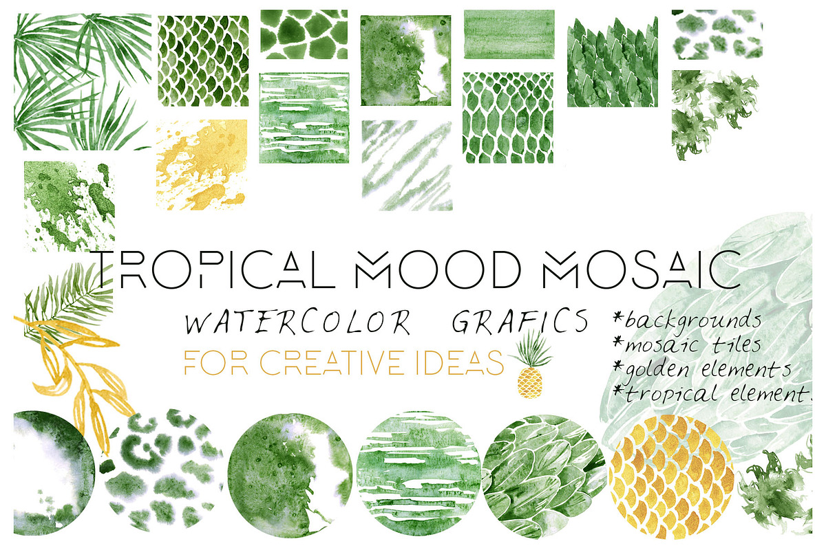Tropical Mood Mosaic, a Texture Graphic by Cat In Colour (Photo 1 of 7)