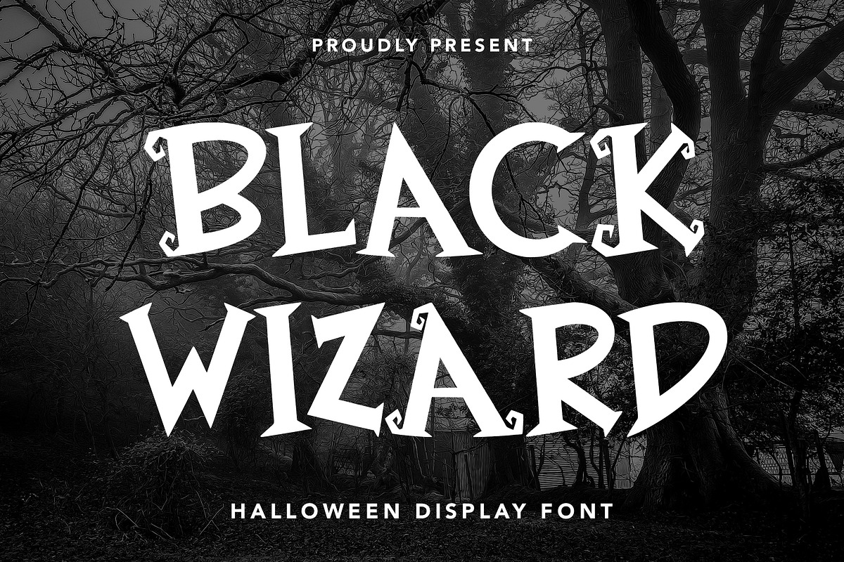 Black Wizard - Halloween Display, a Handwritten Font by Arendxstudio (Photo 1 of 9)