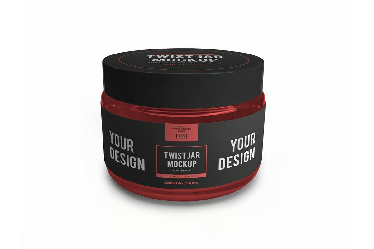 Twist Jar Packaging Mockup Template, a Packaging Mockup by DesignRushMarket (Photo 9 of 11)
