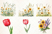 Watercolor Flower Clipart, an Illustration by Libby Wishes (Thumbnail 4 of 5)