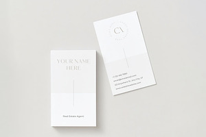 Real Estate Business Card Vertical