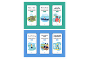 Camping trip with fishing app pages, a Templates & Theme by IMG visuals characters (Thumbnail 1 of 3)