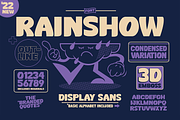 Rainshow Display Sans +Illustrations, a Sans Serif Font by The Branded Quotes (Thumbnail 1 of 6)