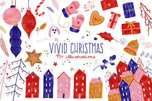 Vivid Christmas Cliparts & Patterns