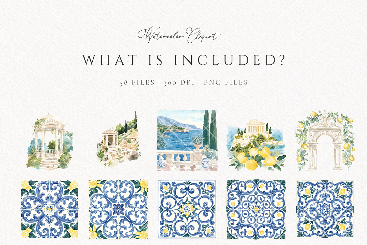 Acropolis Mediterranean Lemon, a Decorative Illustration by Invite to Clipart (Photo 6 of 8)