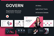 Organization Structure PowerPoint, a Presentation Template by New Coral Design (Thumbnail 1 of 6)