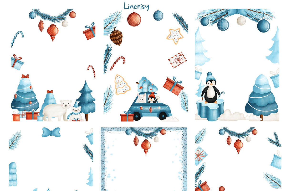 Christmas Arctic - kids collections, an Animal Illustration by Linerisyart (Photo 15 of 19)