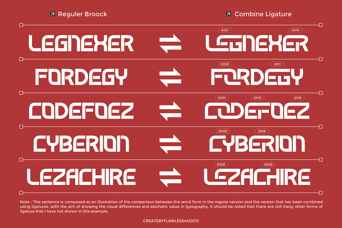 Broock - Modern Display Font, a Font by Flawless And Co (Photo 3 of 10)