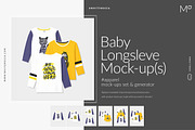 Baby Longsleeve Mock-ups Set, a Shirt Mockup by Mocca Mockups Store (Thumbnail 1 of 2)