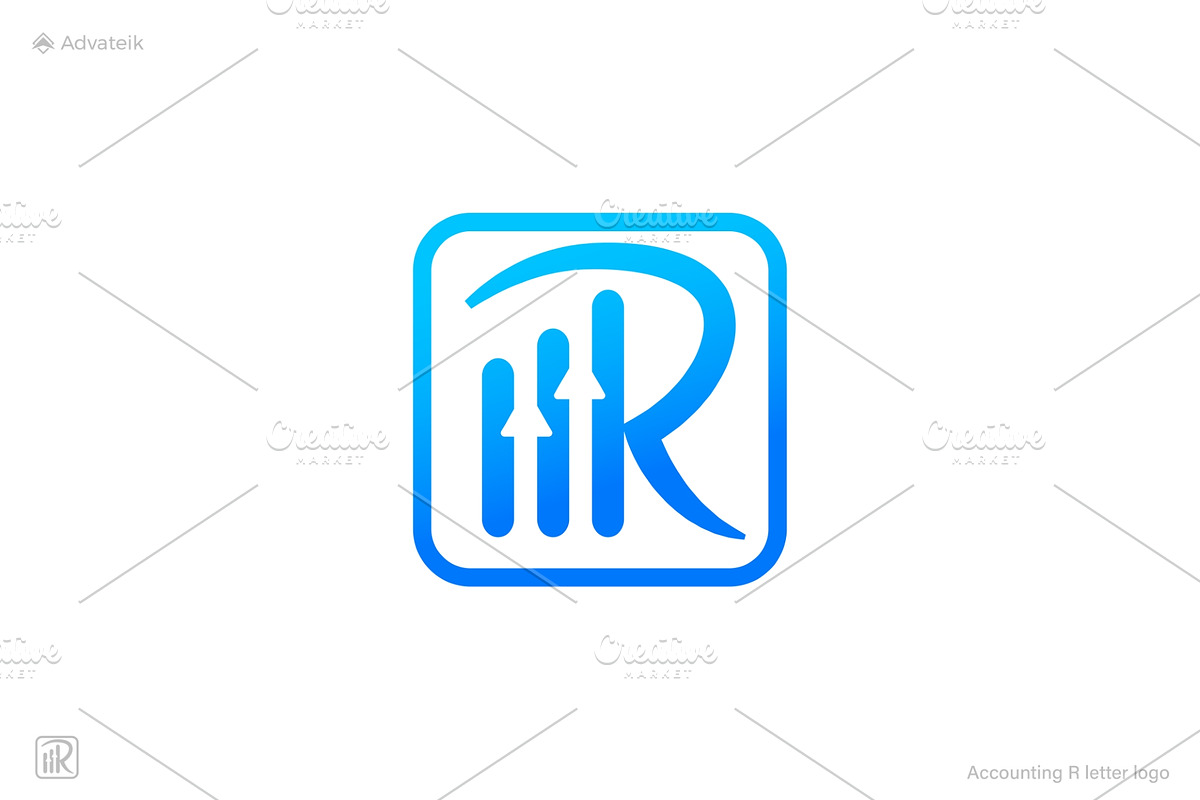 Letter R Accounting Logo Template, a Branding & Logo Template by Advateik ™ (Photo 1 of 3)