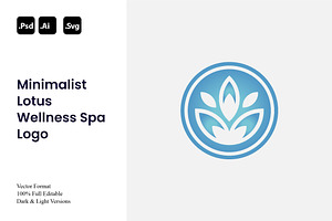Minimalist Lotus Wellness Spa Logo, a Branding & Logo Template by Luxury Logos