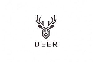 Geometric Deer Logo, a Branding & Logo Template by Logocreative
