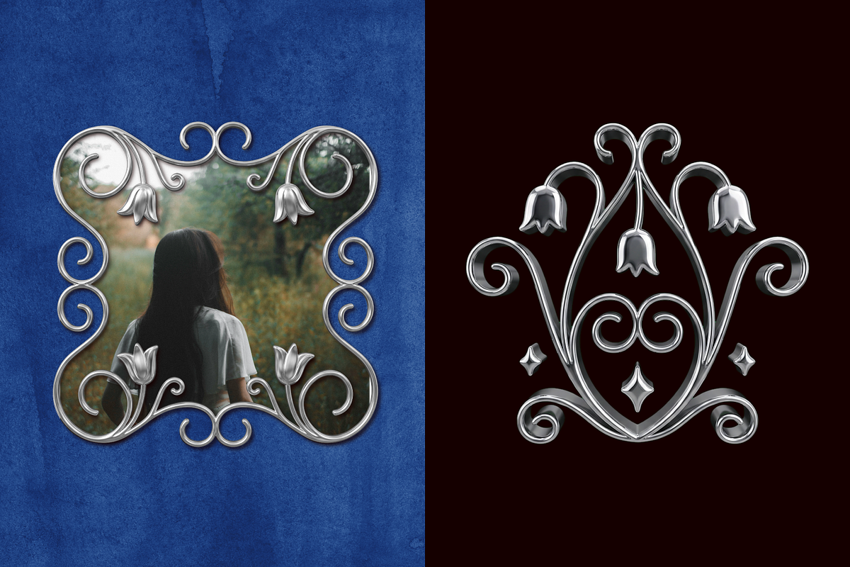 Ornate Floral Frames & Flourishes, an Object Graphic by venimo (Photo 8 of 14)