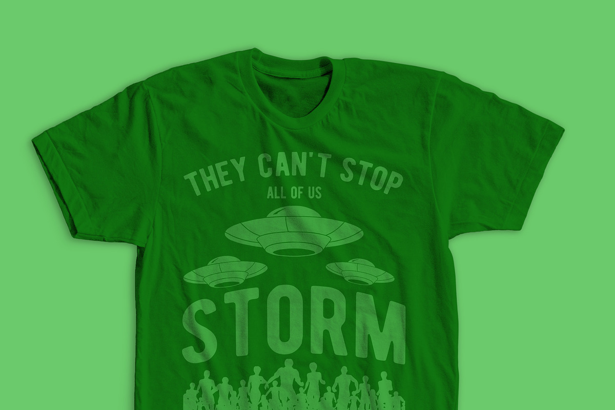Storm Area 51 T-Shirt Design, an Illustration by CJR Designs (Photo 2 of 3)