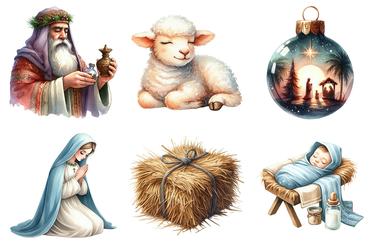 Christmas Nativity Sublimation, an Illustration by Daily.Designs (Photo 2 of 5)