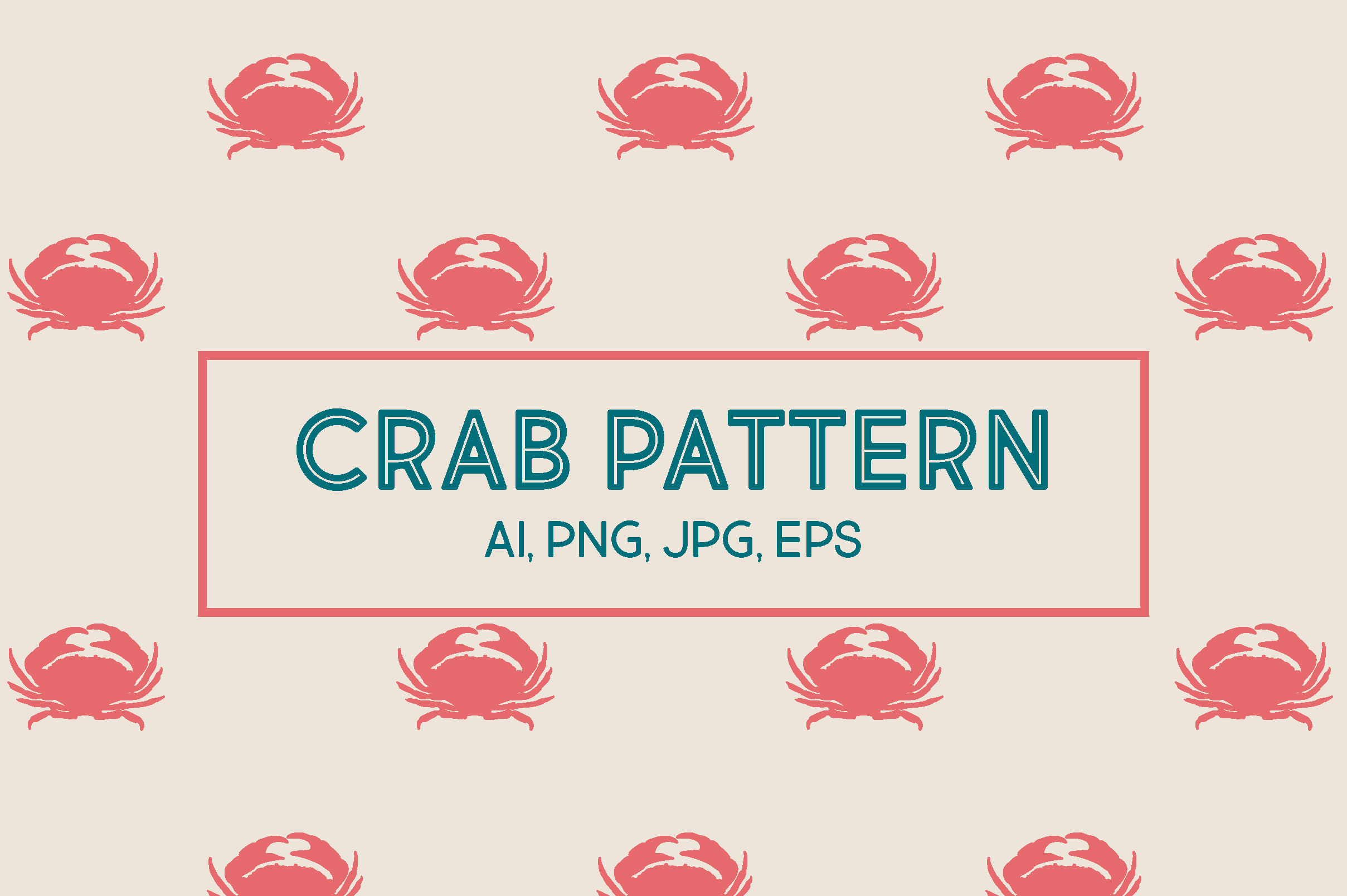 Crab pattern, a Pattern Graphic by by masha