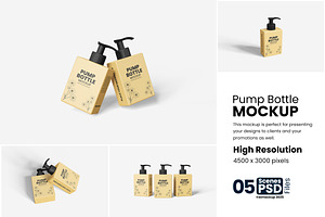 Pump Bottle Mockup, a Packaging Mockup by bimockup
