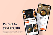 FoodCort - Food Delivery App Ui Kits, an UI Kit Template by Minialis (Thumbnail 3 of 6)