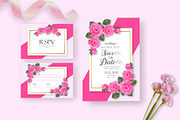 Pink Rose Wedding Invitation Set, an Invitation Template by Design with Qurat (Thumbnail 4 of 5)