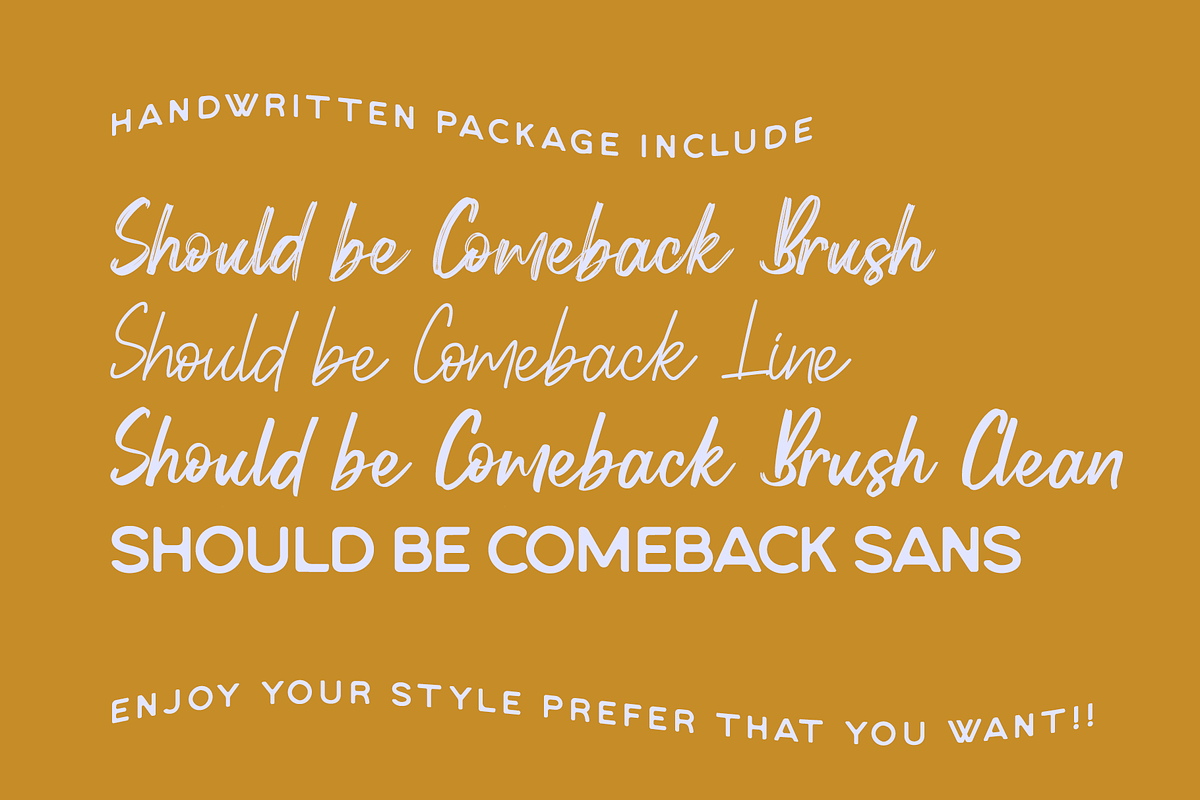 Should Be Comeback - Handwritten, a Font by Haksen (Photo 8 of 8)