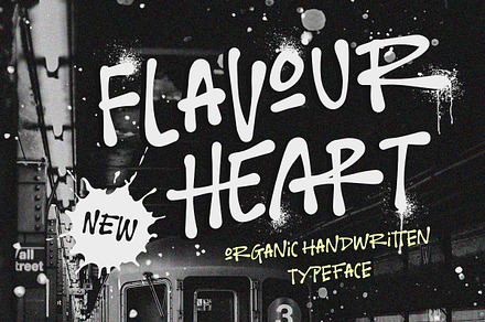 Flavour Heart - Organic Handwritten, a Handwritten Font by Letterhend Studio