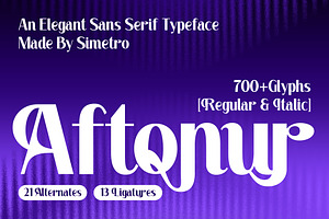 Aftonur – Elegant Sans Serif Typefac