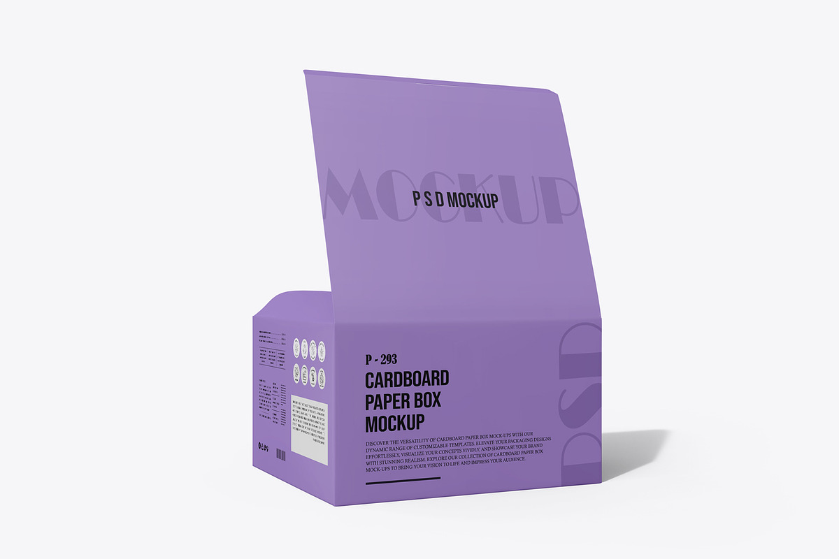 Cardboard Paper Box Packaging Mockup, a Packaging Mockup by Ram Studio LLC (Photo 5 of 10)